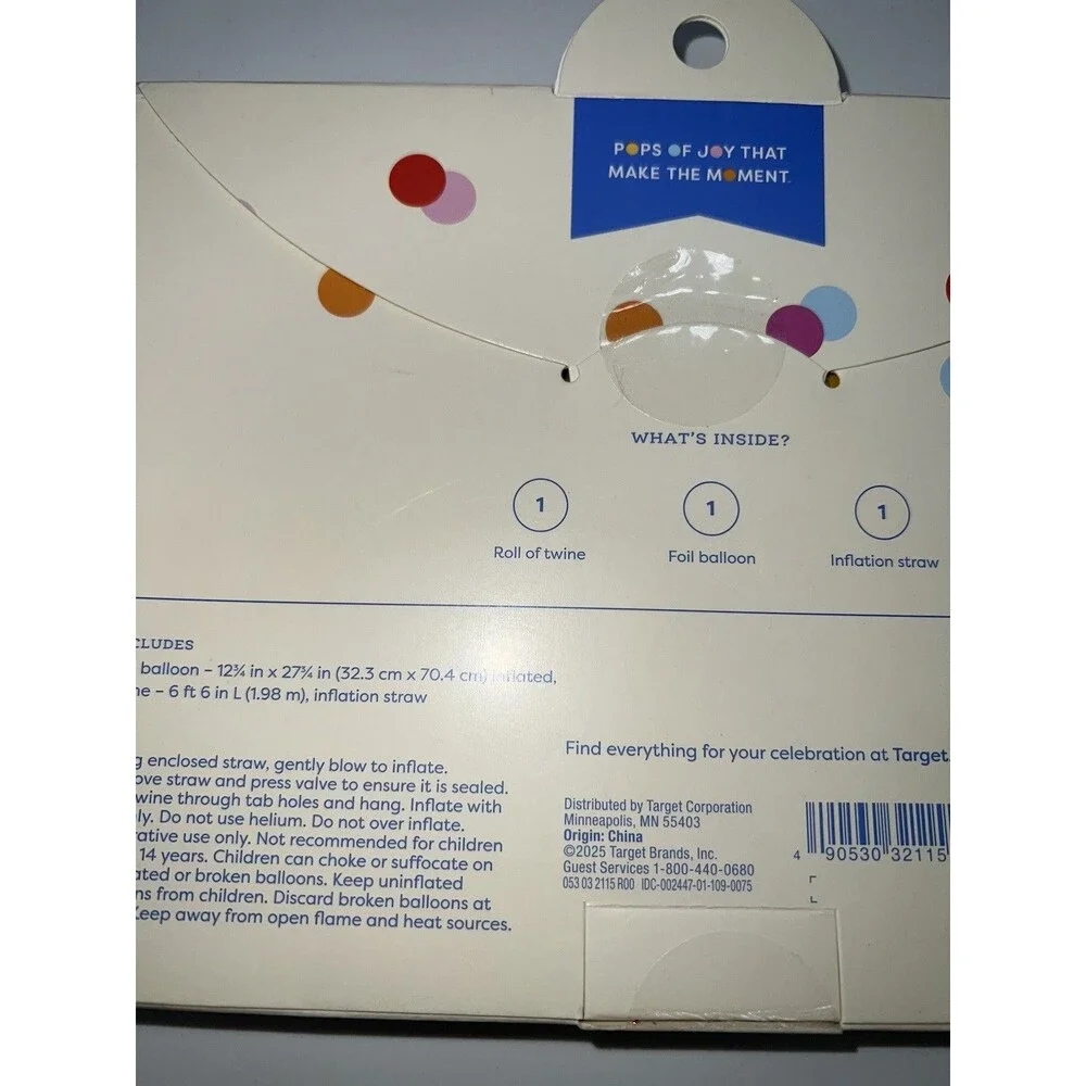 2 Packs of Spritz “one” Spellout Mylar Balloon Kits for 1st Birthdays in Gold